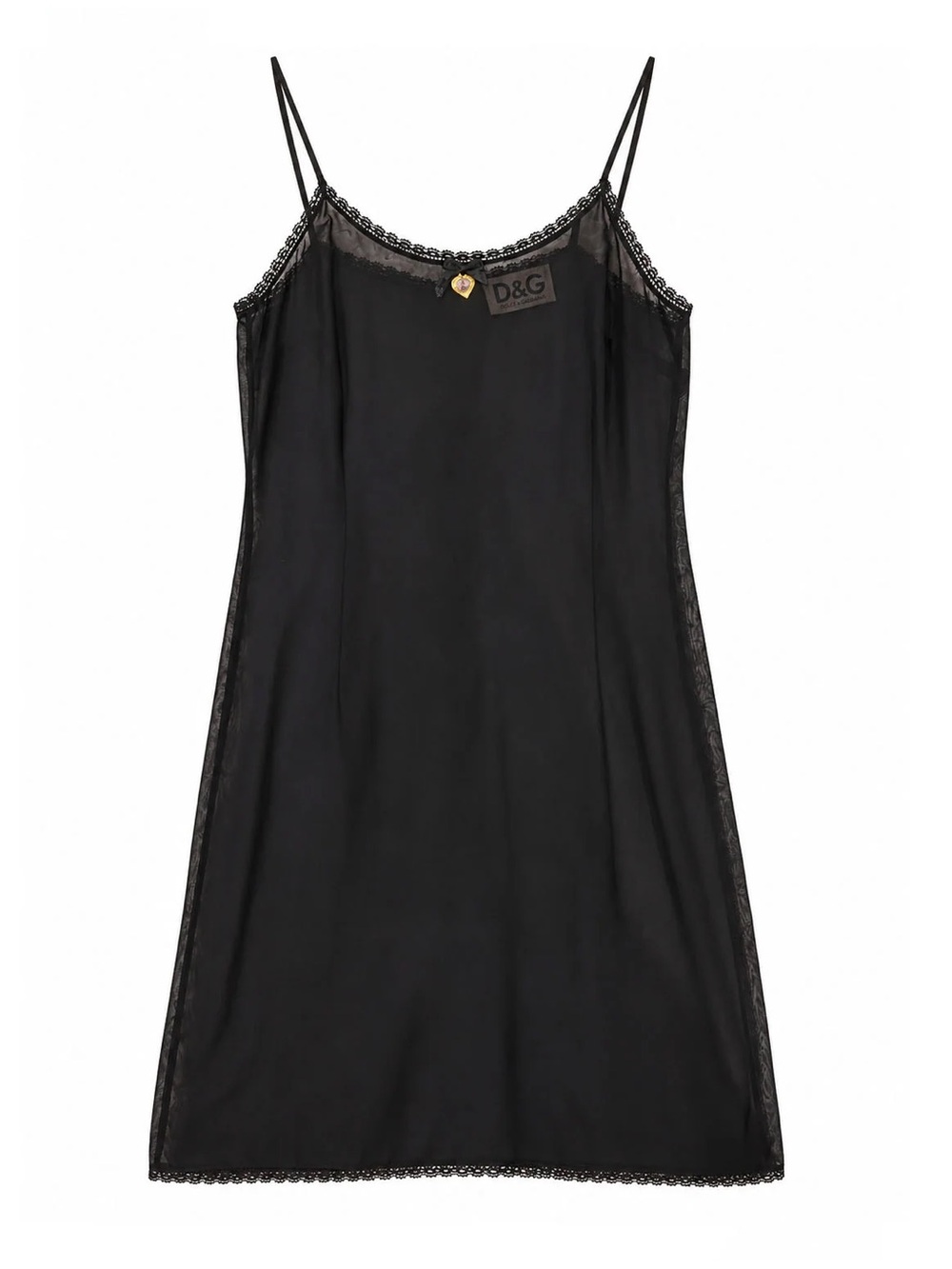 1990's D&G Dolce & Gabbana Slip Dress with Virgin Mary Charm